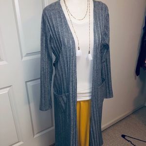 Light weight, long cardigan- great for layering!